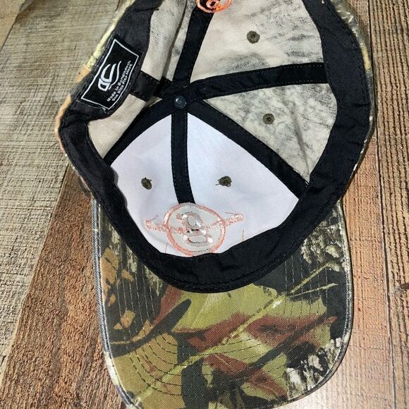 Garth Brooks World Tour Mens Cap Camo Orange Mossy Oak Adjustable Strap Hat - Picture 6 of 7